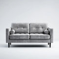 3-Seater Sofa Velvet Upholstery 180x85x75 cm - Light Gray - Modern Design
